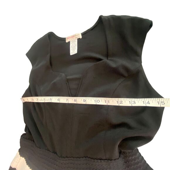 A'gaci Black and White Striped Fit and Flare Pleated  Mini skirt Dress Large - Picture 11 of 13